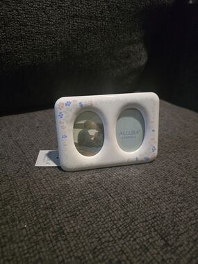 Intercraft Allura | Vintage Floral Ceramic Double Picture Frame